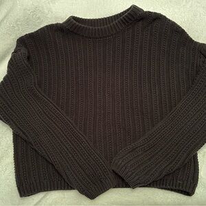 Universal Thread Dark Gray Ribbed Sweater